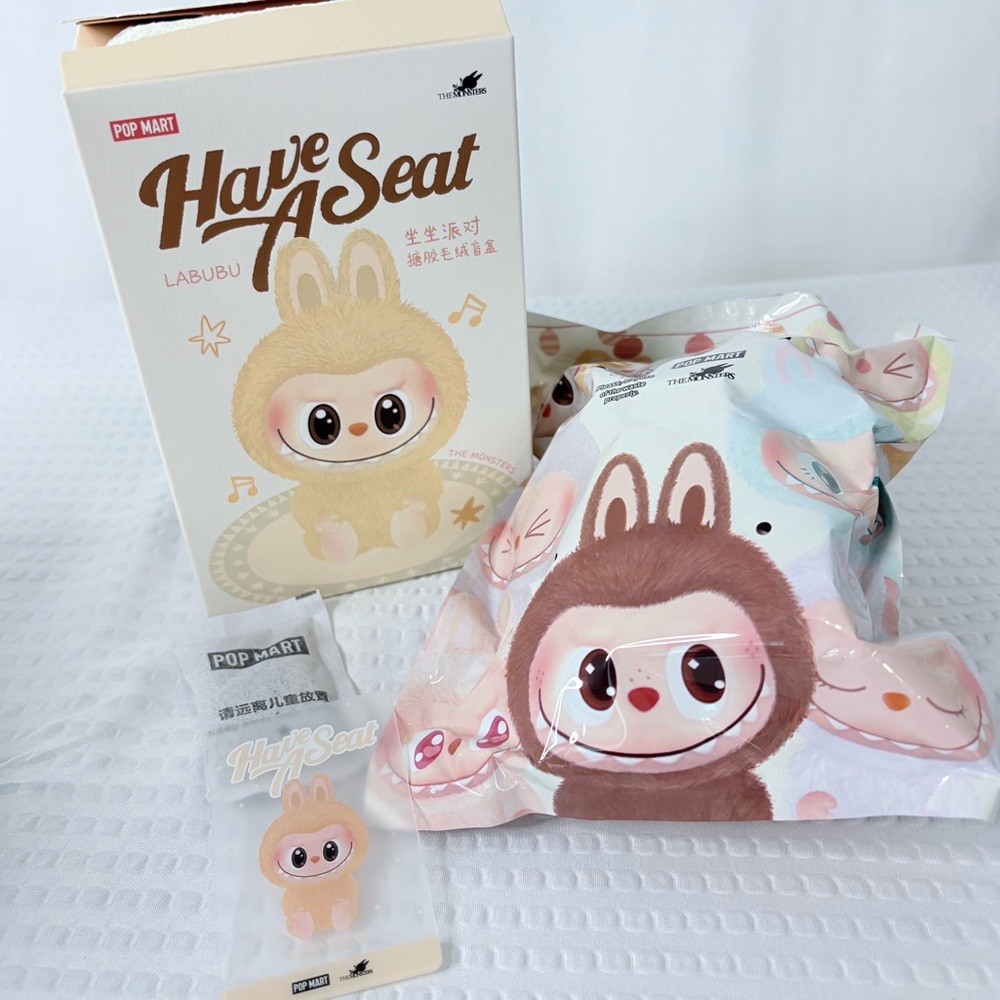 NIB BABA Have A Seat Labubu Plush by PopMart
